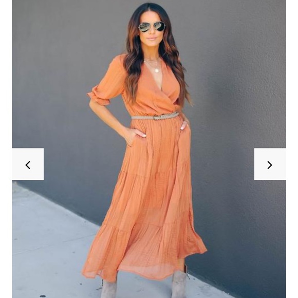 Vici Dresses & Skirts - Vici orange Maxi Dress